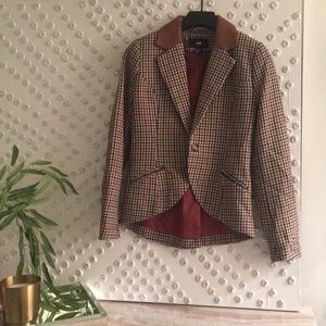 H&M Blazer with faux suede collar and elbow patch